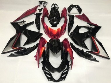 Carena Moto Suzuki GSXR 1000 2009-2016 - Nero Lucido Rosso