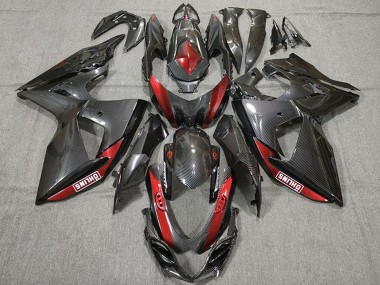 Carene Moto Suzuki GSXR 1000 2009-2016 - Fibra di Carbonio Rosso