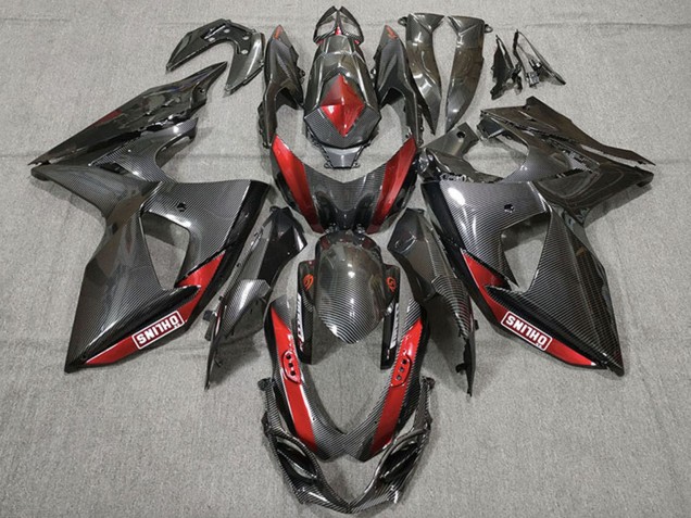 Carene Moto Suzuki GSXR 1000 2009-2016 - Fibra di Carbonio Rosso