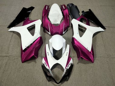 Carene Moto Suzuki GSXR 1000 2007-2008 - Bianco Rosa Nero