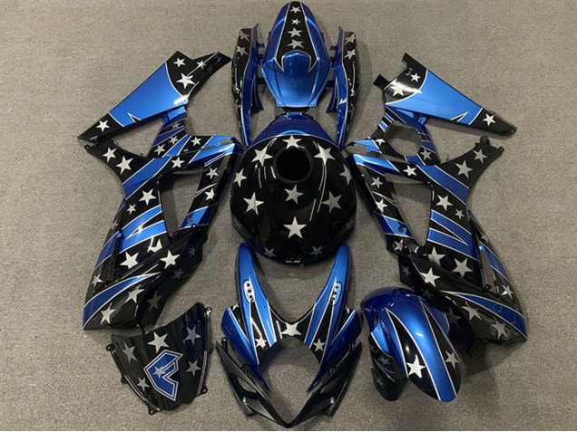 Carene Moto Suzuki GSXR 1000 2007-2008 - Blu Nero Lucido Stella