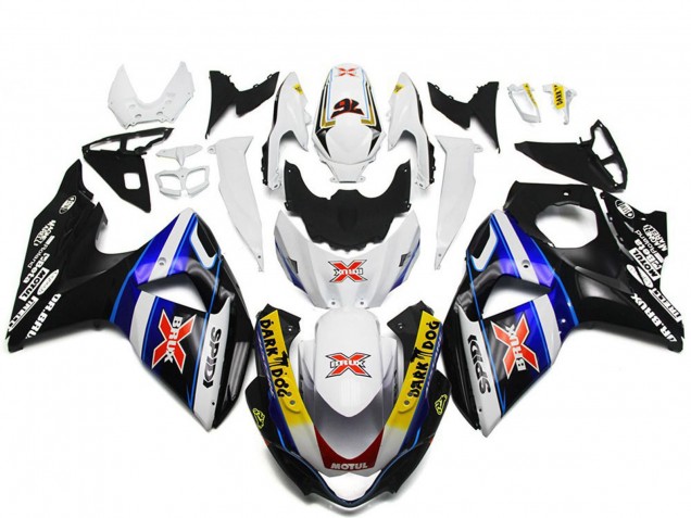 Carene Moto Suzuki GSXR 1000 2009-2016 - Bianco Blu Nero SPIDI Dark Dog
