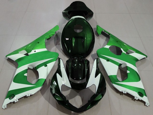 Carene Moto Suzuki GSXR 1000 2000-2002 - Verde Bianco Nero