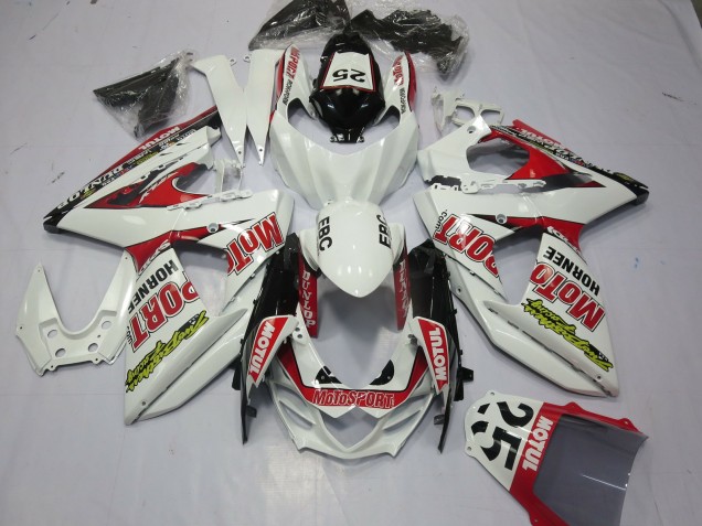 Carene Moto Suzuki GSXR 1000 2009-2016 - Bianco Rosso Dunlop 52