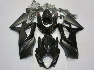 Carene Moto Suzuki GSXR 1000 2007-2008 - Nero Lucido Nero Opaco Pianura