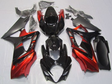 Carene Moto Suzuki GSXR 1000 2007-2008 - Nero Lucido Rosso