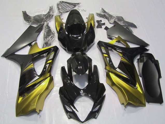 Carene Moto Suzuki GSXR 1000 2007-2008 - Nero Lucido Giallo