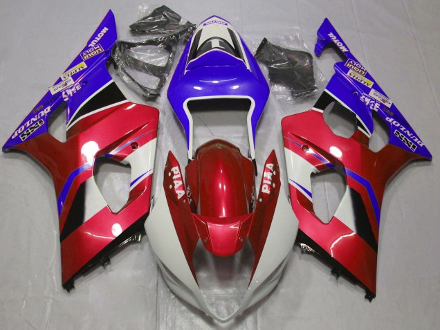Carene Moto Suzuki GSXR 1000 2003-2004 - Caramella Rosso Bianco Blu