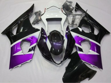 Carene Moto Suzuki GSXR 1000 2003-2004 - Viola Bianco Nero Lucido