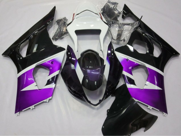 Carene Moto Suzuki GSXR 1000 2003-2004 - Viola Bianco Nero Lucido