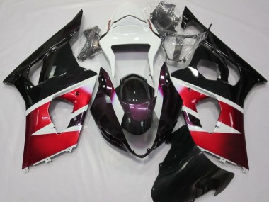 Carene Moto Suzuki GSXR 1000 2003-2004 - Rosso Bianco Nero Lucido