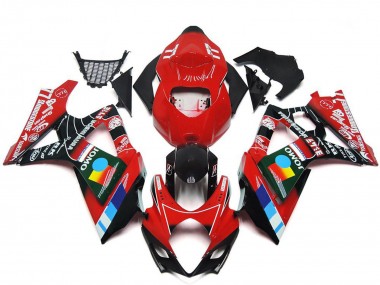 Carene Moto Suzuki GSXR 1000 2007-2008 - Rosso Nero Blu Bianco Giallo