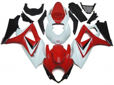 Carene Moto Suzuki GSXR 1000 2007-2008 - Bianco Rosso Nero OEM Stile