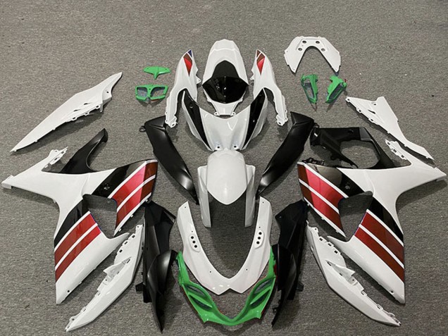 Carene Moto Suzuki GSXR 1000 2009-2016 - Bianco Rosso Verde Nero
