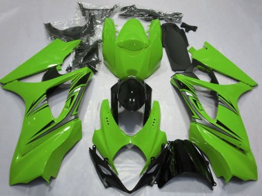 Carene Moto Suzuki GSXR 1000 2007-2008 - Verde Nero Lucido OEM Stile