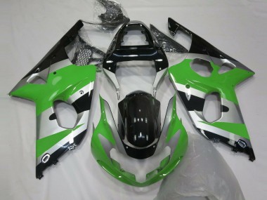 Carene Moto Suzuki GSXR 1000 2000-2002 - Verde Argento Nero Lucido OEM Stile