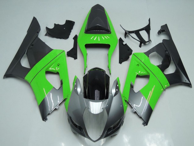 Carene Moto Suzuki GSXR 1000 2003-2004 - Verde Argento Nero