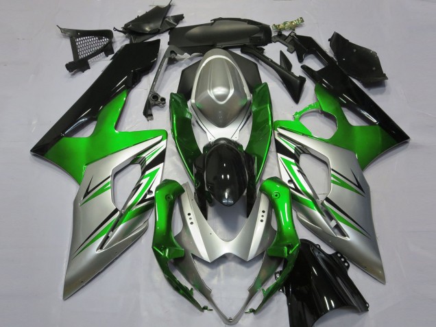 Carene Moto Suzuki GSXR 1000 2005-2006 - Verde Argento Nero