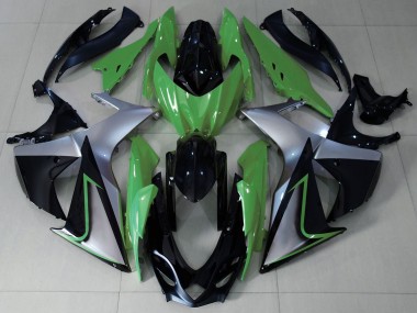 Carene Moto Suzuki GSXR 1000 2009-2016 - Verde Argento Nero