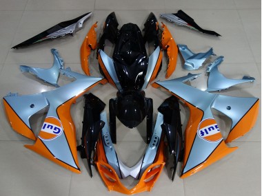 Carene Moto Suzuki GSXR 1000 2009-2016 - Azzurro Chiaro Arancia Nero Golfo
