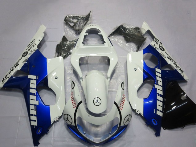 Carene Moto Suzuki GSXR 1000 2000-2002 - Bianco Blu Jordan