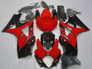 Carene Moto Suzuki GSXR 1000 2007-2008 - Rosso Nero Lucido
