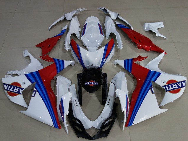 Carene Moto Suzuki GSXR 1000 2009-2016 - Bianco Blu Rosso Martini