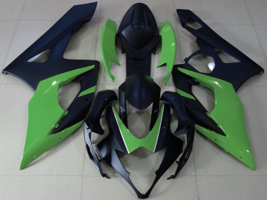 Carene Moto Suzuki GSXR 1000 2005-2006 - Nero Opaco Verde