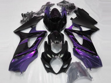 Carene Moto Suzuki GSXR 1000 2007-2008 - Nero Lucido Viola