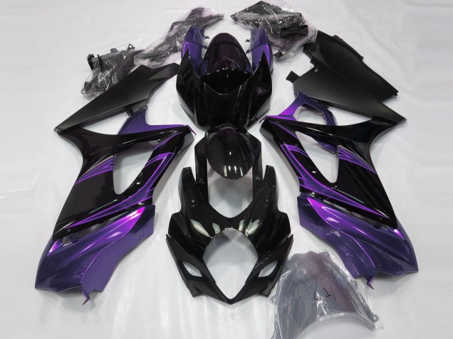 Carene Moto Suzuki GSXR 1000 2007-2008 - Nero Lucido Viola