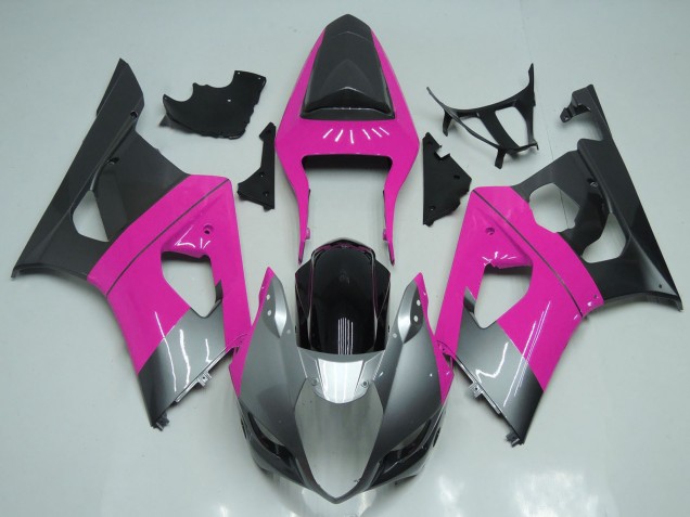Carene Moto Suzuki GSXR 1000 2003-2004 - Rosa Argento Nero