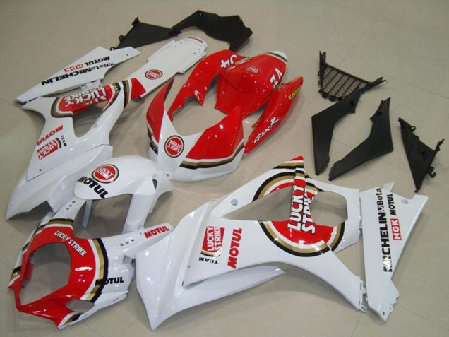 Carene Moto Suzuki GSXR 1000 2007-2008 - Bianco Rosso Lucky Strike