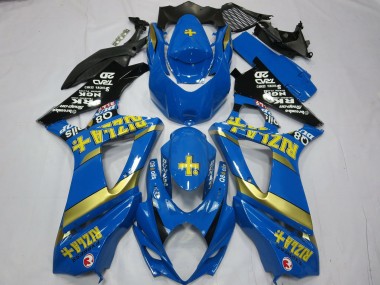 Carene Moto Suzuki GSXR 1000 2007-2008 - Blu Oro Nero Rizla