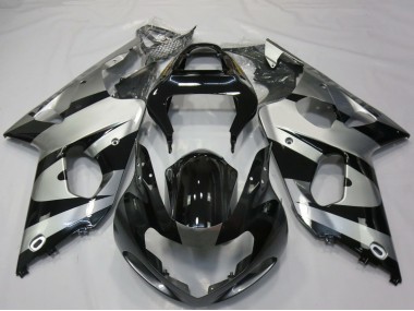 Carene Moto Suzuki GSXR 1000 2000-2002 - Argento Nero Lucido