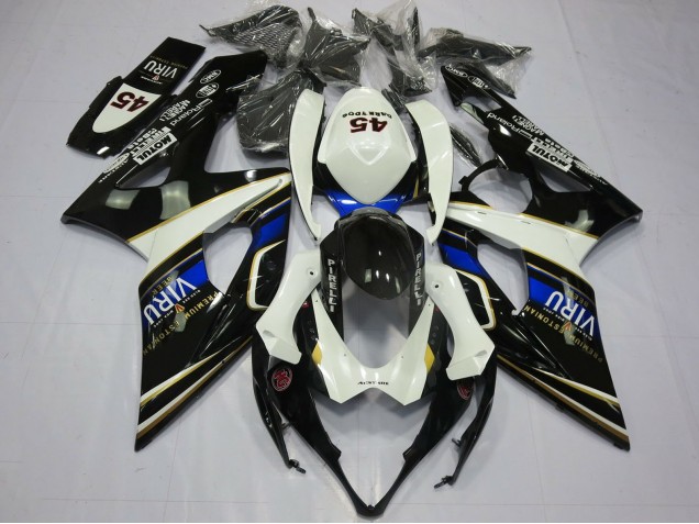 Carene Moto Suzuki GSXR 1000 2005-2006 - Bianco Blu Nero Giallo Viru