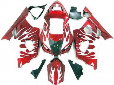 Carene Moto Suzuki GSXR 1000 2003-2004 - Bianco Rosso Fiamma