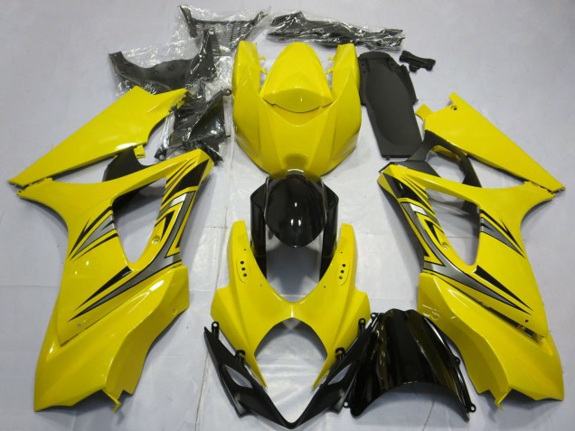 Carene Moto Suzuki GSXR 1000 2007-2008 - Giallo Nero Lucido OEM Stile