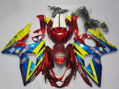 Carene Moto Suzuki GSXR 1000 2009-2016 - Giallo Rosso Blu
