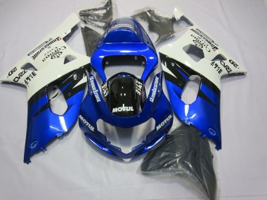 Carene Moto Suzuki GSXR 600 / GSXR 750 2001-2003 - Bianco Blu Nero Lucido