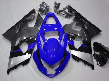 Carene Moto Suzuki GSXR 600 / GSXR 750 2004-2005 - Blu Argento Grigio Nero
