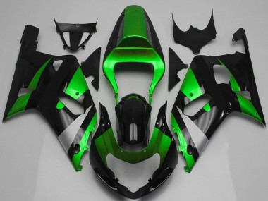 Carena Moto Suzuki GSXR 600 / GSXR 750 2001-2003 - Verde Argento Nero Lucido