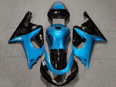 Carene Moto Suzuki GSXR 600 / GSXR 750 2001-2003 - Azzurro Chiaro Nero Lucido