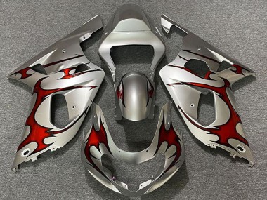 Carene Moto Suzuki GSXR 600 / GSXR 750 2001-2003 - Argento Rosso