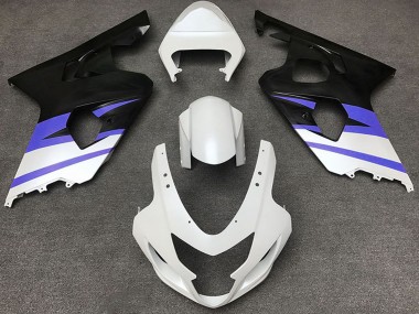 Carene Moto Suzuki GSXR 600 / GSXR 750 2004-2005 - Bianco Blu Nero Opaco