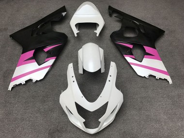 Carene Moto Suzuki GSXR 600 / GSXR 750 2004-2005 - Bianco Rosa Nero Opaco