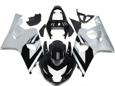 Carene Moto Suzuki GSXR 600 / GSXR 750 2004-2005 - Bianco Nero Lucido OEM Stile