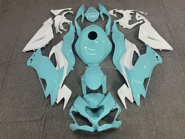 Carene Moto Kawasaki ZX6R 2019-2022 - Bianco Blu Acqua
