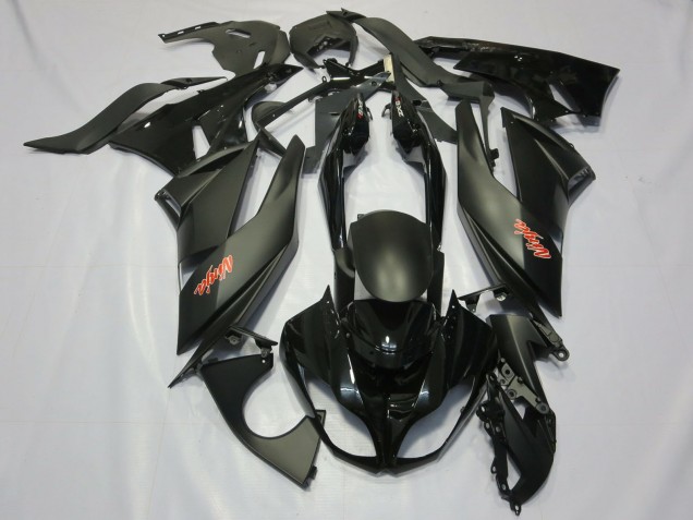 Carene Moto Kawasaki ZX6R 2009-2012 - Nero Opaco Nero Lucido Rosso Ninja