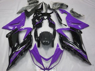 Carene Moto Kawasaki ZX6R 2013-2018 - Viola Nero Lucido