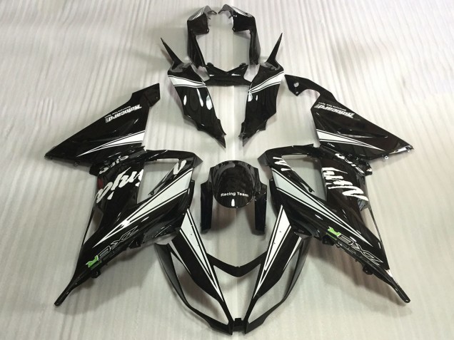 Carene Moto Kawasaki ZX6R 2013-2018 - Nero Lucido Bianco
